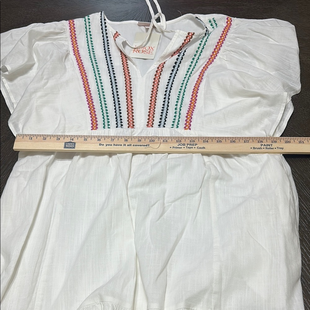 Knox Rose White Dress with Colorful Embroidery - Picture 7 of 8